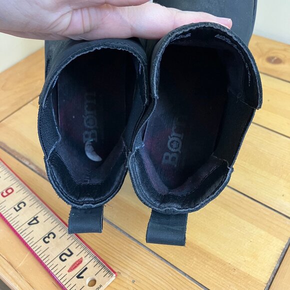 Born Cove Chelsea Boots Black Nubuck Leather Lug Sole Women's US 9.5 - Picture 5 of 9